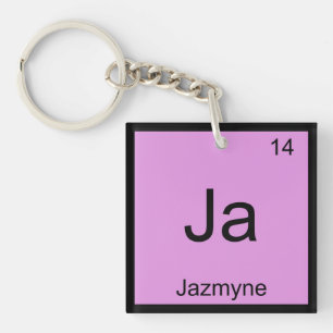 Jazmyne Name Chemistry Element Periodic Table Sleutelhanger
