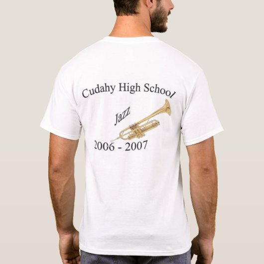 jazz1, trompet t-shirt (Achterkant)