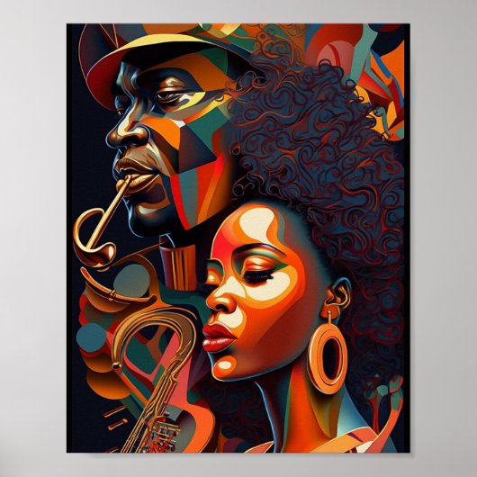 Jazz Abstract Poster Art (Voorkant)