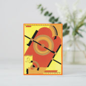 Jazz Age Art Deco Abstract Briefkaart (Staand voorkant)