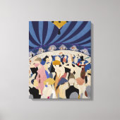 Jazz Age Art Deco dansende paren danskunst Canvas Afdruk (Voorkant)