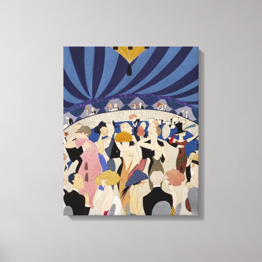 Jazz Age Art Deco dansende paren danskunst Canvas Afdruk (Voorkant)