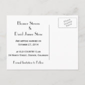 Jazz Age Art déco invitations personnalisées de ma (Dos)