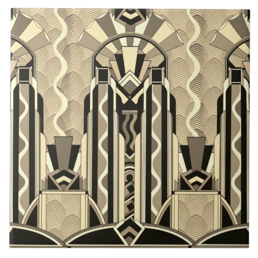 Jazz Age Deco Tegeltje (Voorkant)