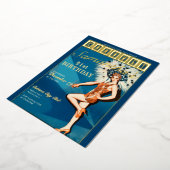 Jazz Age Flapper Cabaret Paris Glam Verjaardagsfee Folie Uitnodiging (Gedraaid)