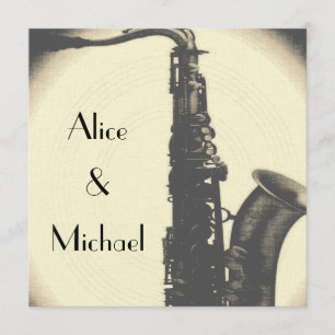 Jazz Age Wedding Invitation Art Deco Style Kaart