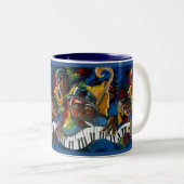 Jazz Art werkt KoffieMok Tweekleurige Koffiemok (Voorkant rechts)