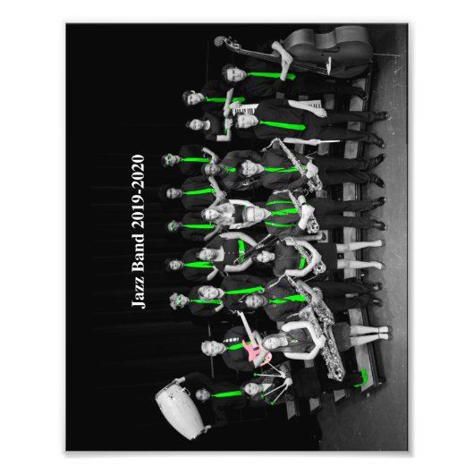 Jazz Band 2019-2020 B&W Foto Afdruk (Voorkant)