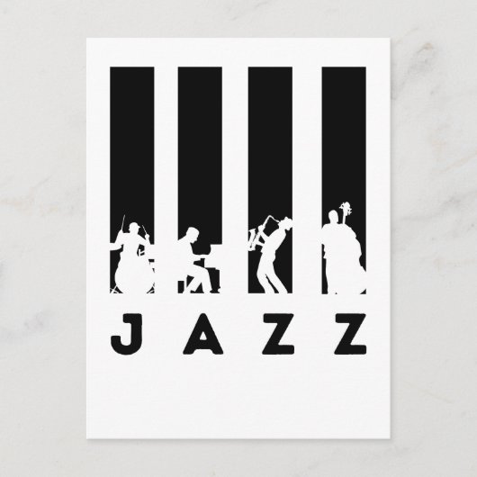 Jazz Band Briefkaart (Voorkant)