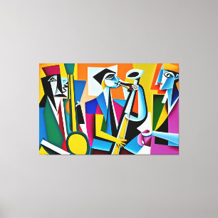 Jazz Band Canvas Afdruk