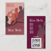 Jazz-band de modèle de carte de visite (Devant / Derrière)