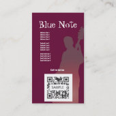 Jazz-band de modèle de carte de visite (Dos)