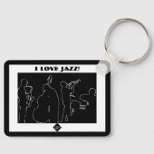 Jazz band Ik hou van Jazz Sleutelhanger (Voorkant)