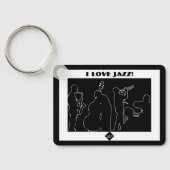 Jazz band Ik hou van Jazz Sleutelhanger (Achterkant)