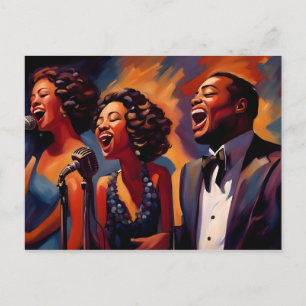 Jazz band muzikanten briefkaart