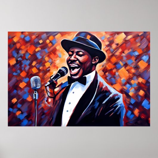 Jazz band muzikanten poster (Voorkant)