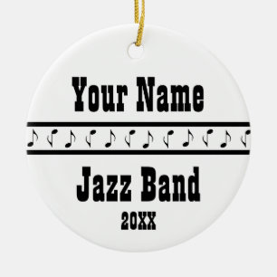 Jazz Band Persoonlijke muziekversier Keepomwille Keramisch Ornament
