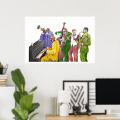 "Jazz band" Poster (Thuiskantoor)