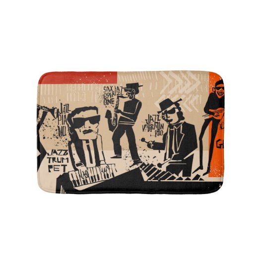 Jazz Band Poster: Cool Design Badmat (Voorkant)