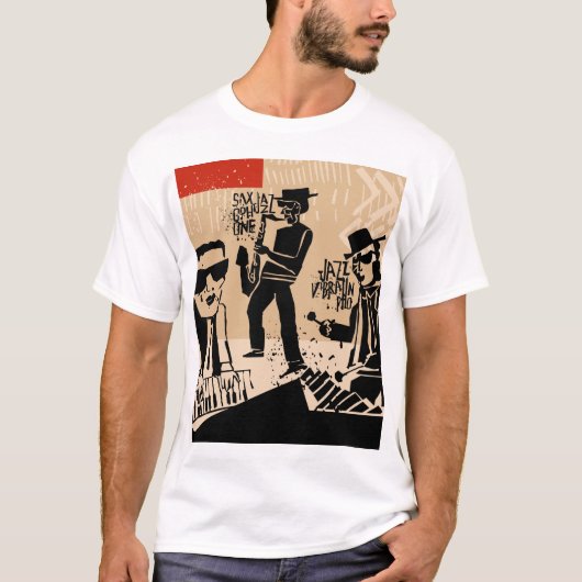 Jazz Band Poster: Cool Design T-shirt (Voorkant)