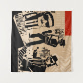 Jazz Band Poster: Cool Design Wandkleed (Voorkant (horizontaal))