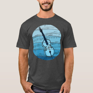 Jazz Bassist Muziek Notatie Dubbele Bass Docent Mu T-shirt