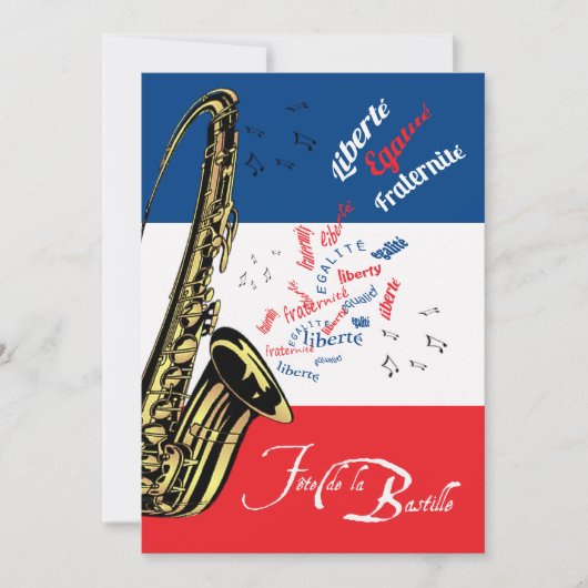 Jazz bastille jour invitation du 14 juillet (Devant)