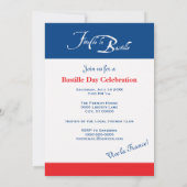 Jazz bastille jour invitation du 14 juillet (Dos)