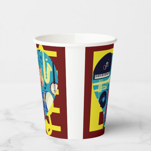 Jazz Blues Papieren Bekers (Links)