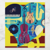 Jazz Blues Wijn Etiket (Enkel label)