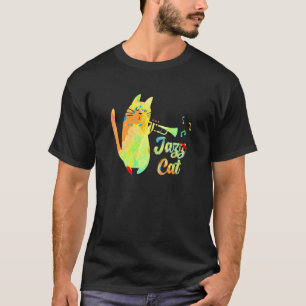 Jazz Cat Cat Plays Trumpet Kitten Musicus T-shirt