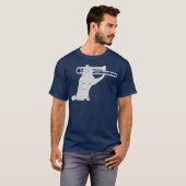 Jazz Cat die Trombone speelt voor messenspelers T-shirt (Voorkant volledig)