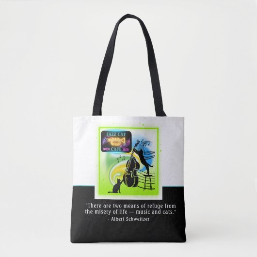 Jazz Cats | contrabas | Schweitzer Quote Tas (Voorkant)