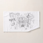 Jazz Cats Hand Towel Handdoek (Handdoek)