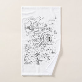 Jazz Cats Hand Towel Handdoek