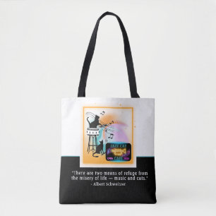 Jazz Cats Trommel Schweitzer Quote Tas