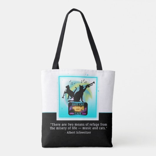 Jazz Cats | Trompet | Schweitzer Quote Tas (Achterkant)