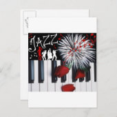 JAZZ CELEBRATION UITNODIGING BRIEFKAART (Voorkant / Achterkant)