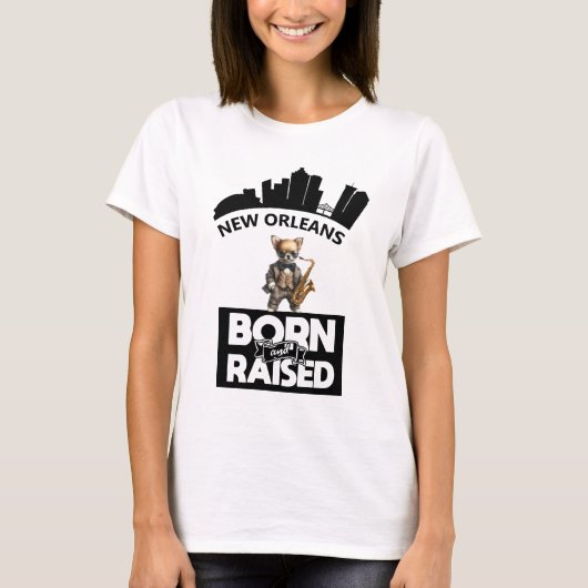 Jazz Chihuahua New Orleans geboren en getogen T-shirt (Voorkant)