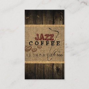 Jazz Coffee Shop Music Visitekaartje