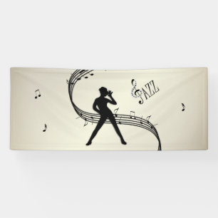 Jazz Dance Golden Music Banner