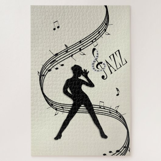 Jazz Dance Golden Music Jigsaw Puzzle (Vertical)