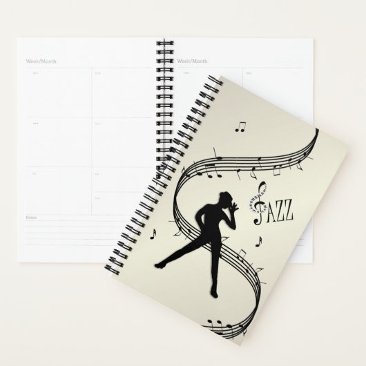 Jazz Dance Golden Music Planner (Devant avec enveloppe)