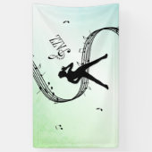 Jazz Dance Green Music Spandoek (Verticaal)