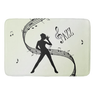 Jazz Dance Licht Olijfgroene Muziek Badmat