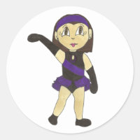 Jazz Dance Overweging Paars Costume Girl Dancer