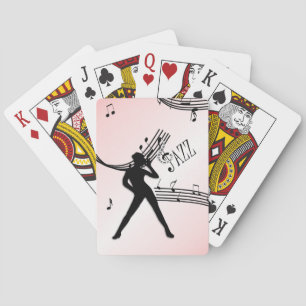 Jazz Dance Pink Music Bicycle-speelkaarten Pokerkaarten