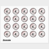 Jazz Dance Pink Music Classic Round Sticker (Vel)