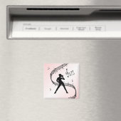 Jazz Dance Pink Music Magnet (In Situ (Lave-vaisselle))