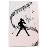 Jazz Dance Pink Music Medium Cadeauzakje (Voorkant)